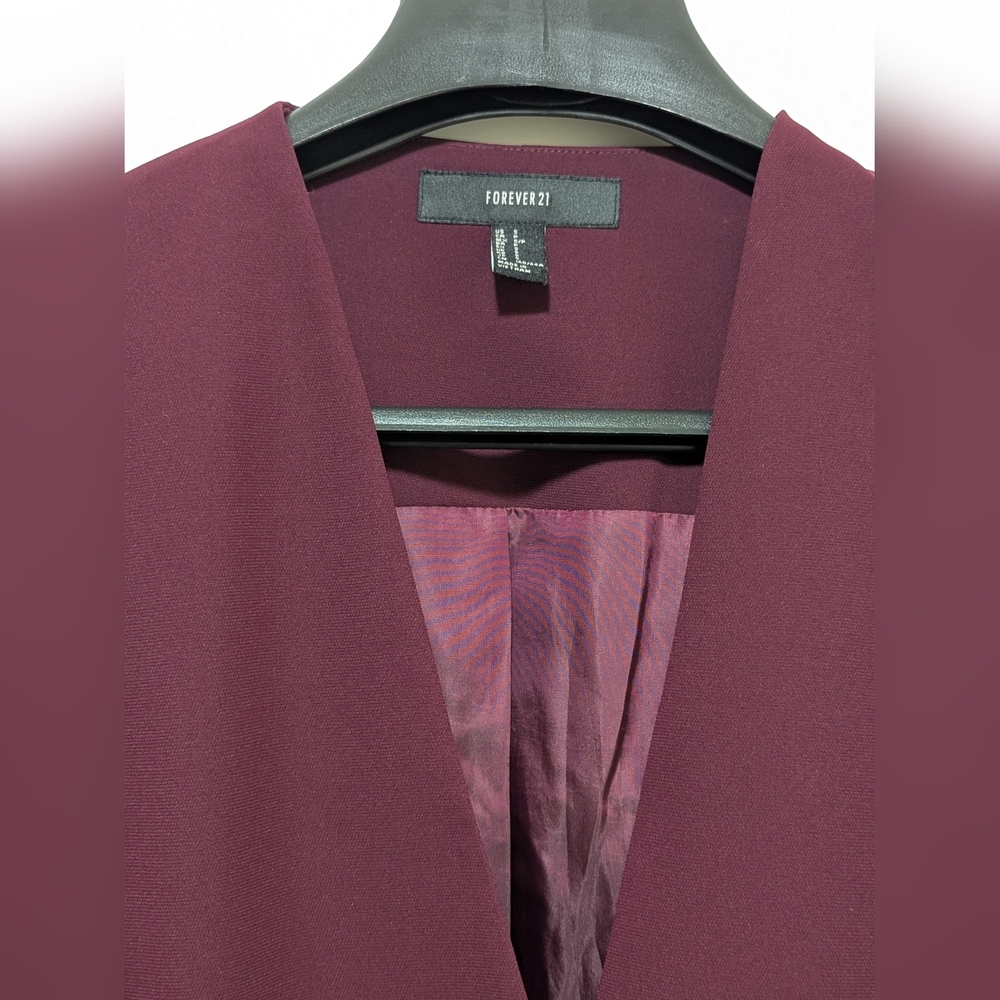 Forever 21 Women's Jacket, Burgundy Color, Size Small - Picture 2 of 8